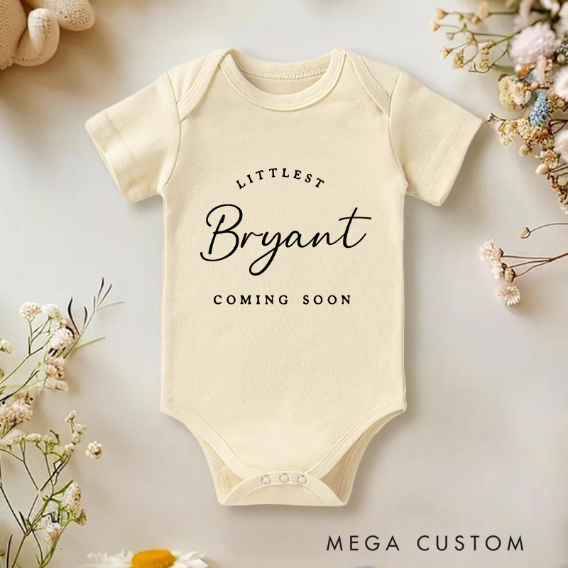 Personalized Coming Soon Baby Onesie Pregnancy Announcement Gift Newborn Gift