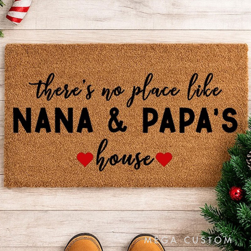 Personalized Welcome Doormat Custom Coir Mat With Grandparent Names Indoor Outdoor Rug Perfect Housewarming New Home Gift 