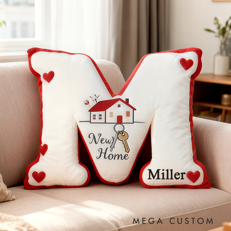 Personalized New Home Letter Pillows Custom Initials Pillows with Names Gift for Couple Valentine's Day gifts Housewarming Gift 