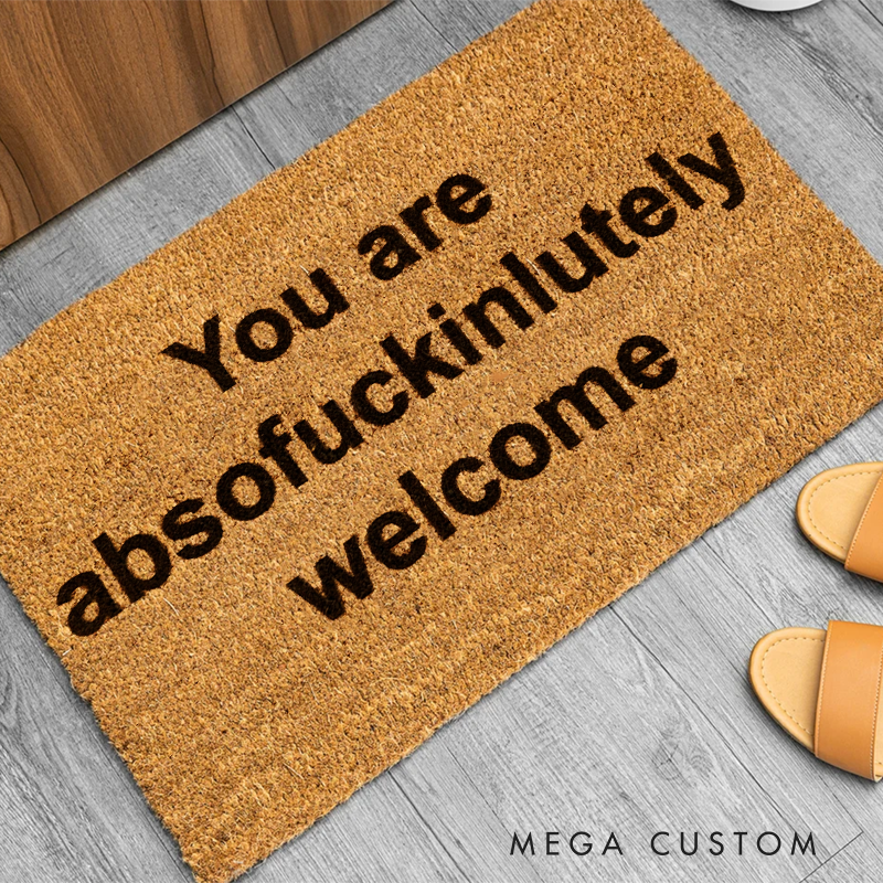 Personalized Funny Custom Text Doormat for Home or Office Gift