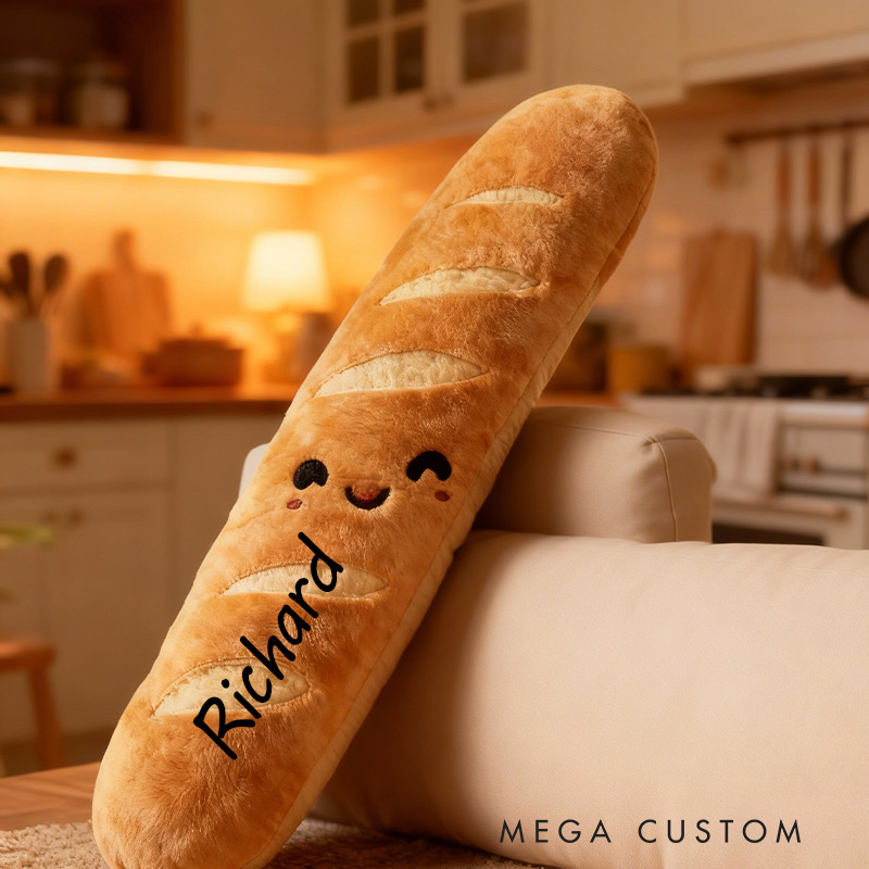 Personalized I Loaf You Bakery Love Pillow Graphic 3D Print Pillow with Name for Baking Lovers and Couple