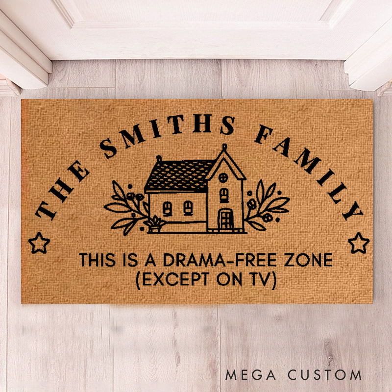 Personalized Welcome Doormat Outdoor Indoor Mat Custom Coir Mat with Family Name for Couple Housewarming Gift 