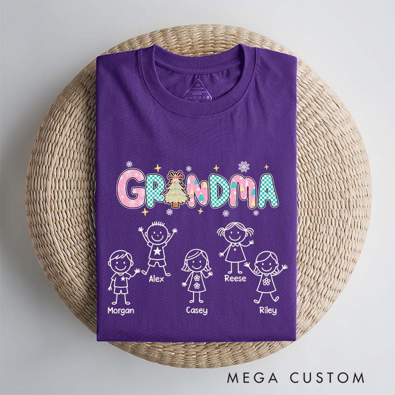 Personalized Grandma Sweethearts Classic T-Shirt Christmas Gift for Mom Grandma