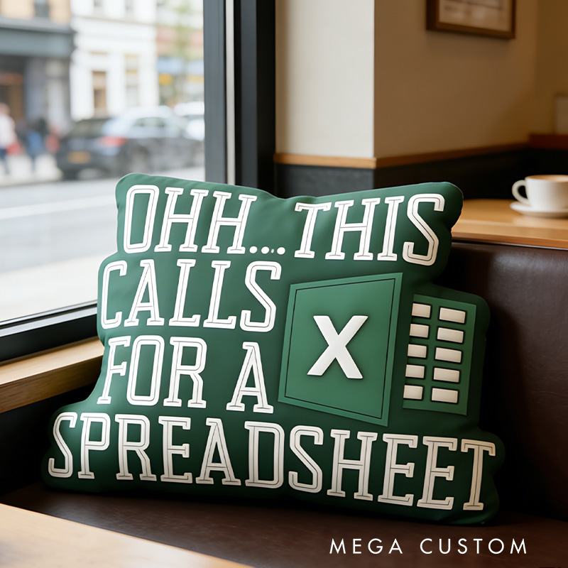 Personalized Excel Table Series Funny Pillow Data Lovers and Spreadsheet Wizards Pillow Gift for Geek Nerd Lover