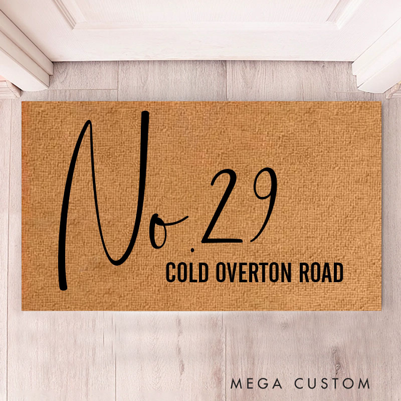 Personalized House Number Doormat House Warming Gift For The Home