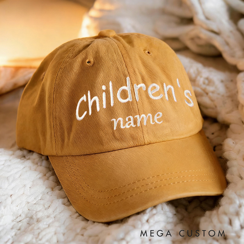 Personalized Embroidered Denim Hat For Kids With Custom Name Graphic kid Baseball Cap