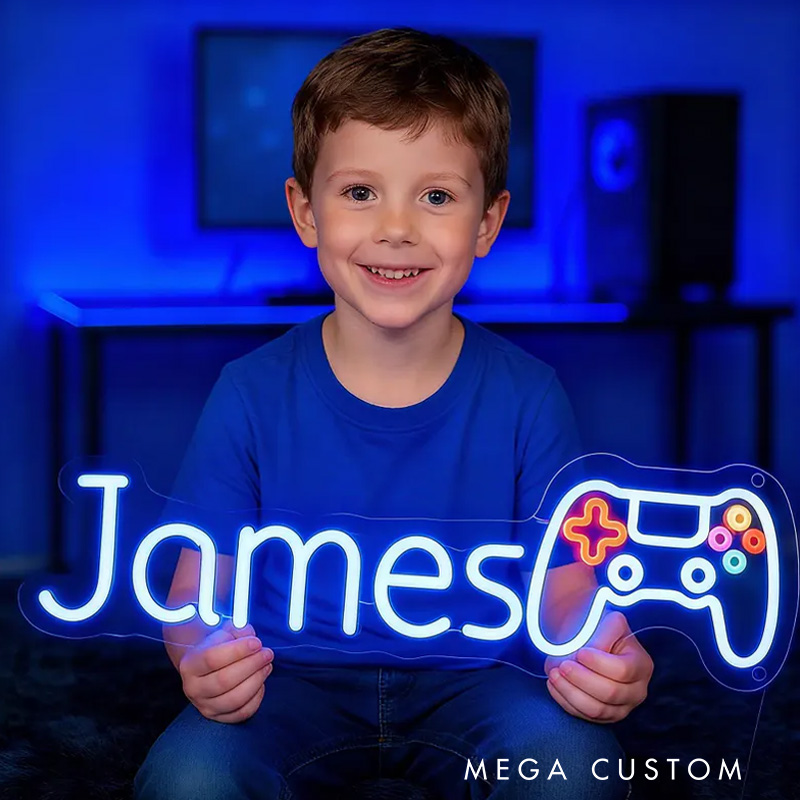 Personalised Custom Gamer Neon Sign Gamer Tag Sign Game Room Decor Wall Art Gaming LED Light Game Gift for Kid