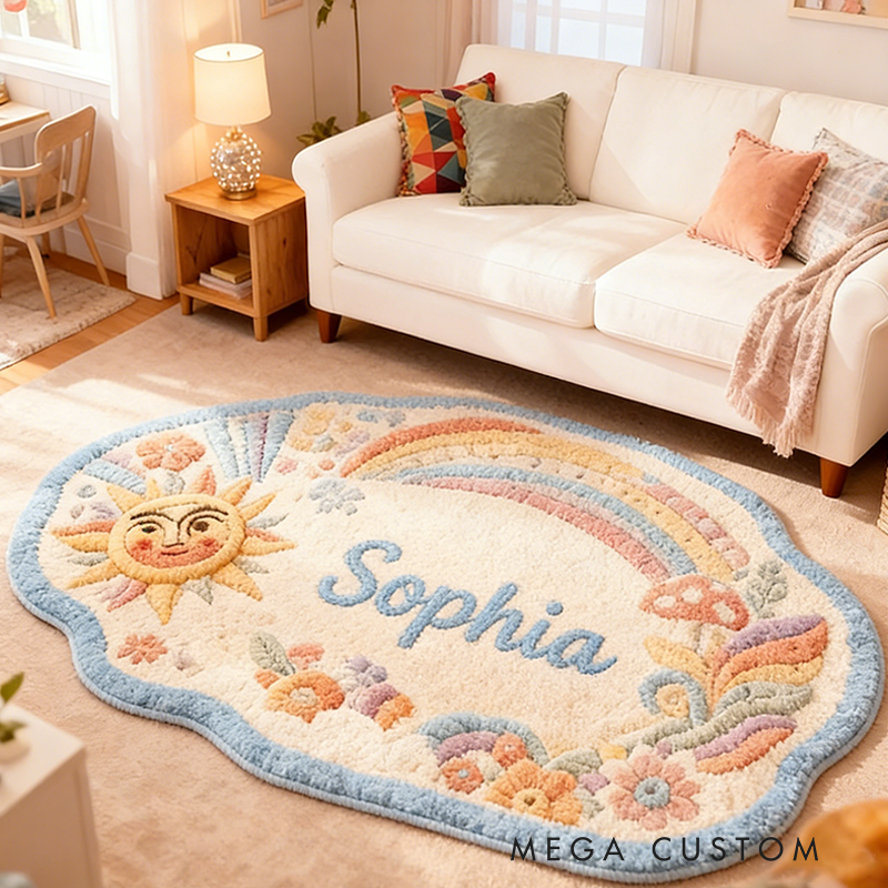 Personalized Colorful Cute Hippie Carpet Beautiful Hippie Custom Hippie Carpet Christmas Birthday Party Gift for Kids and Hippies