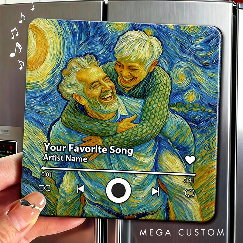 Personalized Photo Music Fridge Magnet That Can Play Songs Custom Anniversary Wedding Giftsa and Valentine's Day Gift