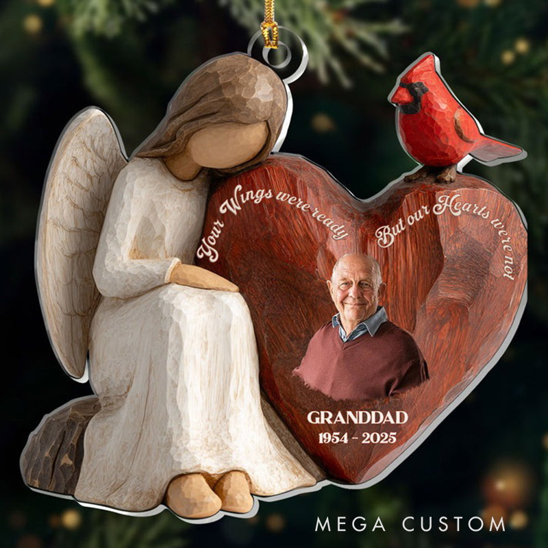 Personalized Acrylic Ornament Your Wings Were Ready Ornament Sympathy Gift for Loss of Loved Ones