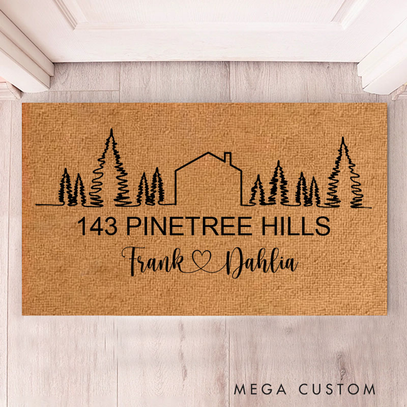 Personalized Doormat Name Custom Welcome Mat Durable Coir Rug for Entryway Decor Wedding Gift Housewarming Gifts New Home Gift for Couple