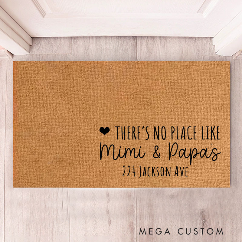 Personalized Mimi & Papa Doormat Cozy Personalized Welcome Mat for Grandparents’ Home Custom Home Decor Personalized Doormat Custom Rug