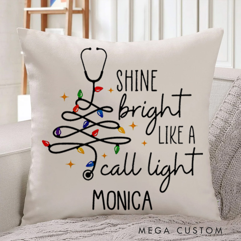 Personalized Throw Pillow for Nurse Holiday Skeleton Crew Festive Healthcare Heroes Design Nurse Appreciation Gifts