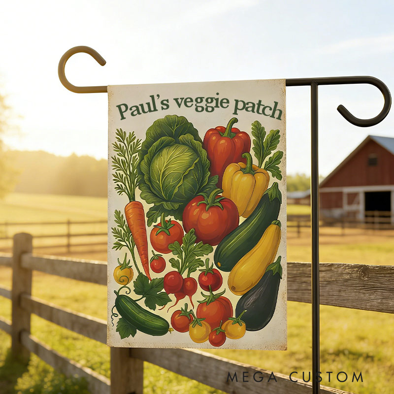 Personalized Bountiful Harvest Garden Flag Yard Flag Double Sided for Garden Lovers