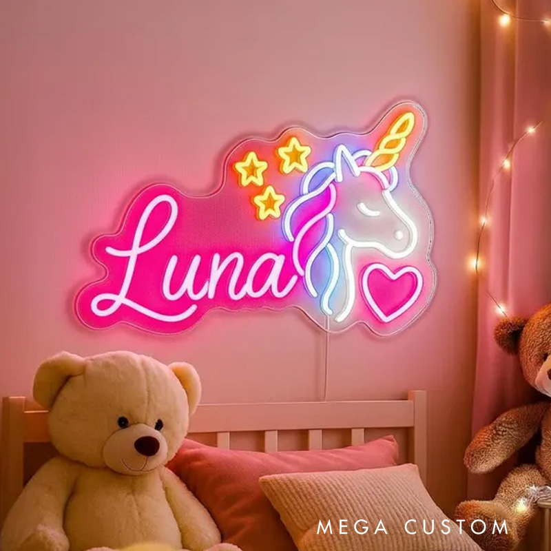 Personalized Cute Dream Horse Shaped Colorful LED Light For Kids Bedroom Wall Decor Neon Sign