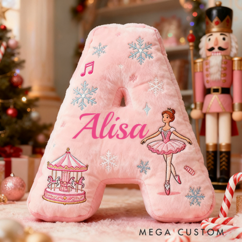 Personalized Colorful 26 Letters Cute Graphic 3D Print Pillow Cute Magic Beautiful Letter Custom Pillow Gift Christmas Gift for Kids