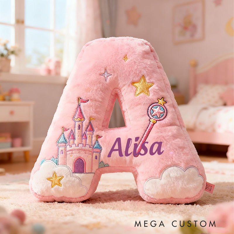 Personalized Colorful 26 Letters Graphic 3D Print Cute Christmas Gift Pillow Cut Magic Beautiful Letter Custom Pillow christmas Gift for Kids