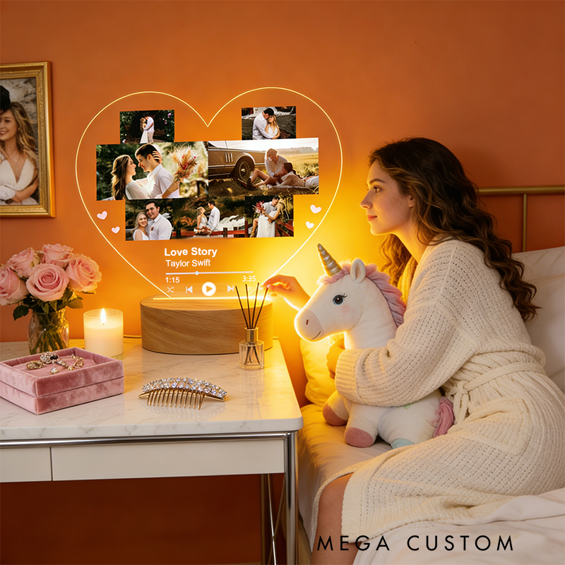 Personalized Night Light Valentines Couple Gift Custom Night Light Memorial Gifts Custom Home Gift Gifts for Her Valentines Gift for her