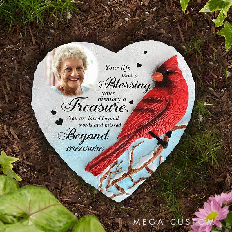 Personalized Memorial Stone Your Life Was A Blessing Your Memory Was A Treasure Sympathy Gift Slate Grave Marker Keepsake Bereavement Gift