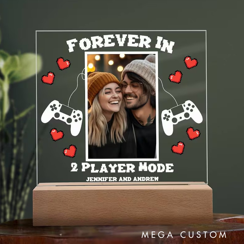 Personalized Gaming Couple Gift for Gamer Couple Plaque for Gaming Anniversary Gift for Gamer Boyfriend Birthday Gift for Geek Gifts