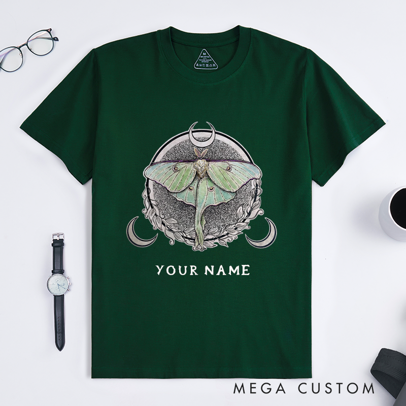 Personalized Tarot Lovers Classic T-Shirts Moon Magic Art Journal Lunar Moth Retro Gift Clothing