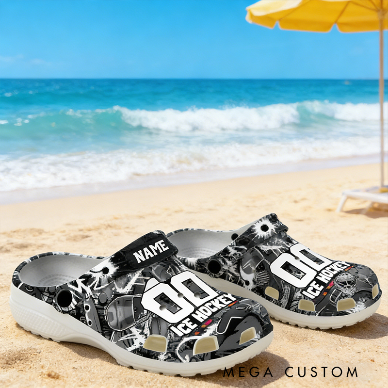Personalized Ice Hockey Clogs Customize with Your Name and Number for Ultimate Style