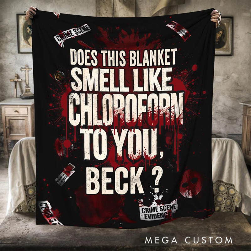 Personalized Smell Like Chloroform Blanket Movie Blanket TV Show Flannel Blanket Movie Blanket with Name for Friends Birthday Gift