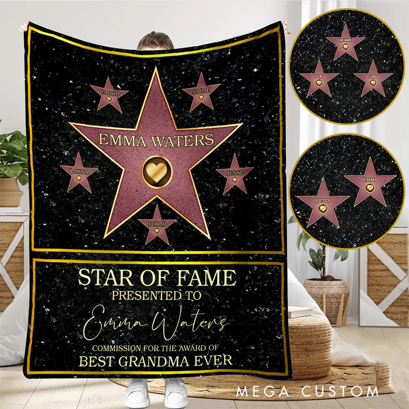 Personalized Star of Frame Blanket Movie Blanket TV Show Flannel Blanket Movie Blanket with Name for Friends Birthday Gift
