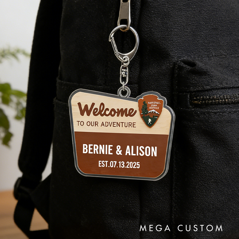 Personalized Adventure National Park Keychain Nature Hiker Lover Keychain Outdoor Adventurers Lover Gift