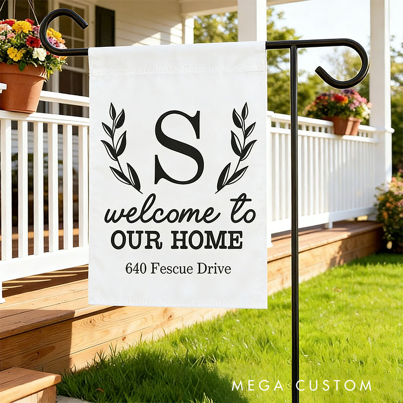 Personalized Last Name Garden Flag Custom Address Home Decor