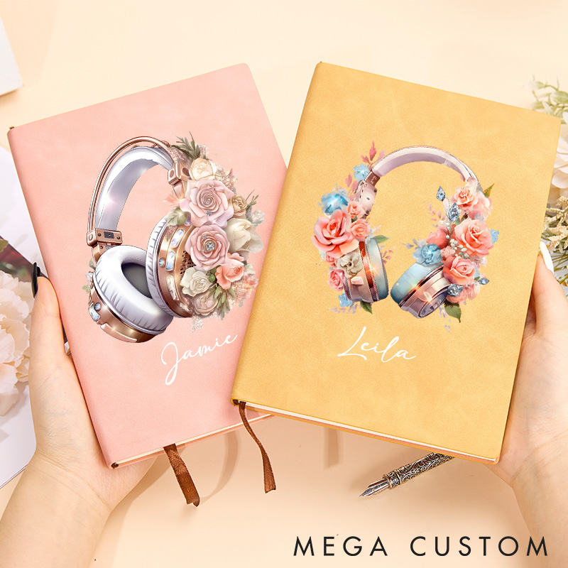 Personalized Floral Gamer Journal Girl Gaming Controller Journal Notebook Gamer Lover Gift