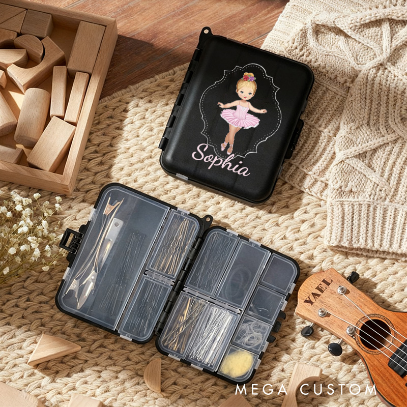 Personalized Retro Dancing Doll Competition Hair Kit Mini Hair Kit Dance Team Gift Dancer Gift Travel Hair Case for Dancer Dance Lover Kids