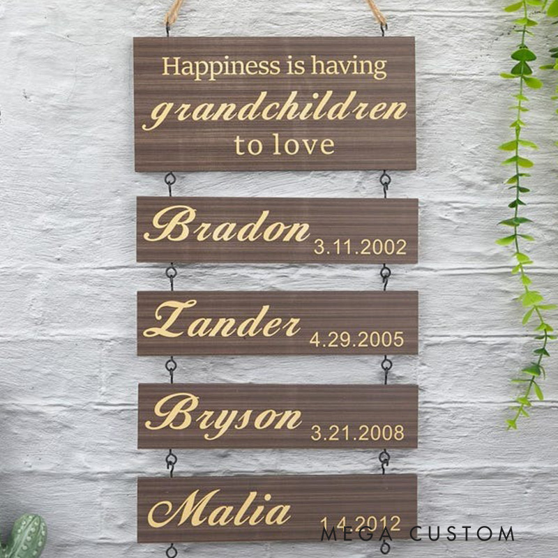 [Copy]Personalized Mini Windmill Theme Wooden Name Plate Housewarming Gift Family Gift