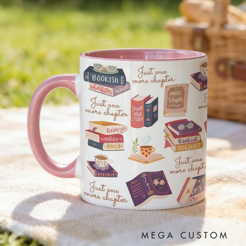 Personalized Just One More Chapter Mug Custom Girls Book Club Mug with Name Bookworm Coffee Cup for Reader Book Lover Librarian Gift