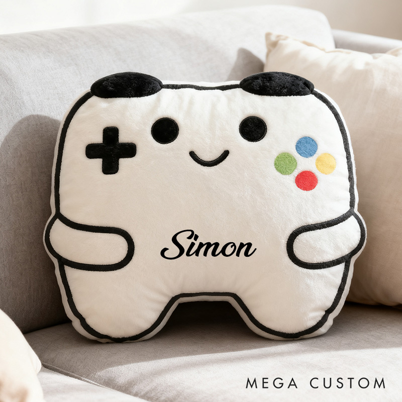 Personalized Game Controller Pillow Gamer Gifts for Kid Teen Boys Gaming Room Decor Gift for Gamers Enthusiasts
