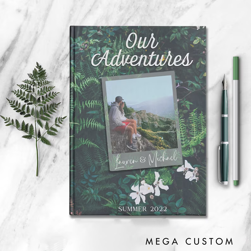 Personalized Adventure Memory Book Our Adventures Couple Journal Custom Photo Travel Diary Outdoor Adventurers Anniversary Gift