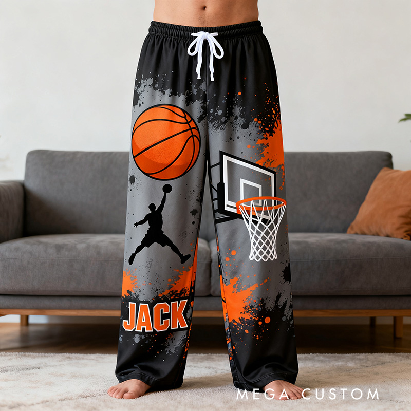 Personalize Your Slam Dunk Pajama Pants with a Custom Name Design