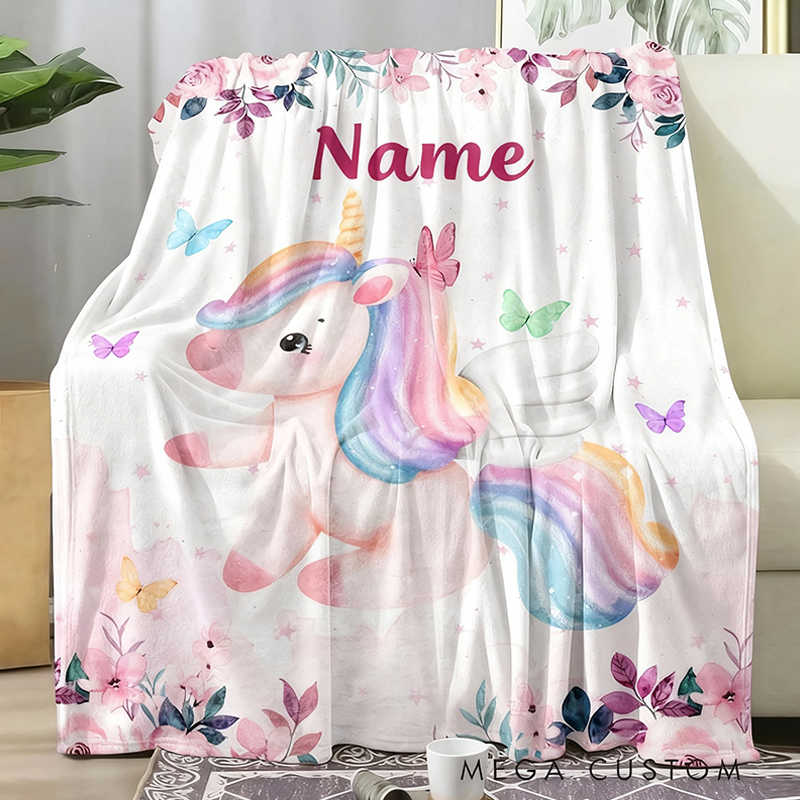Personalized Blanket With Name Blanket Gift For Baby Magic Girl Room Decor Kids Custom Name Gift Magic Throw Best Fan Gift
