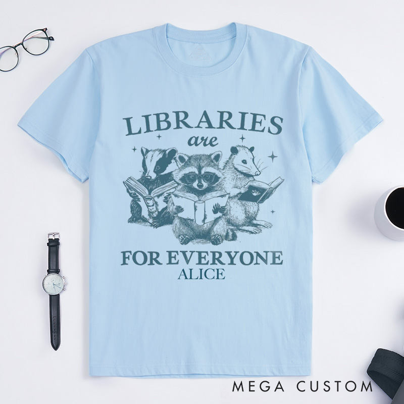 Personalized Libraries Are For Everyone Comfort Colors Classic T-Shirts Library Shirt Librarian Shirt Book Lover Gift Reading Book Bookish Gift Librarian Gift