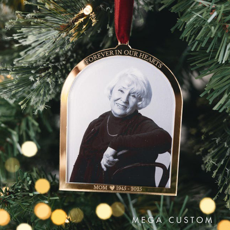 Personalized Memorial Photo Ornament Remembrance Keepsake In Loving Memory Ornament Sympathy Gift