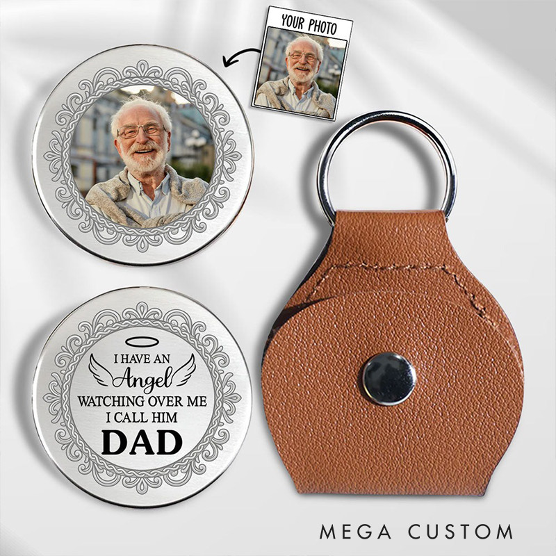 Personalized Photo Pocket Hug I Have An Angel Memorial Sympathy Gifts for Loss of Loved One 