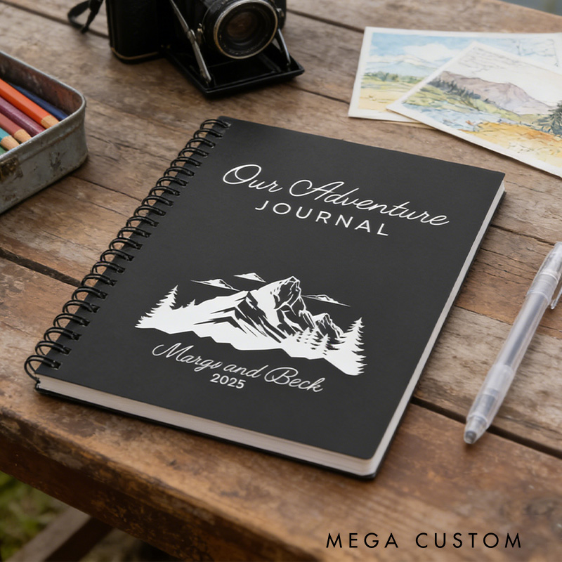  Personalized Mountain Adventure Journal Custom Travel Notebook Hiking outdoor adventurers Gift Nature Lover's Diary