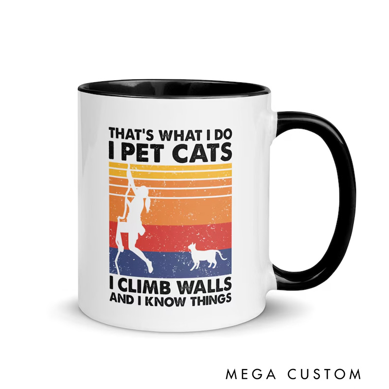 Personalized Climber Cat Lover Mug Climber Lover Mug Cup Outdoor Adventurers Lover Gift