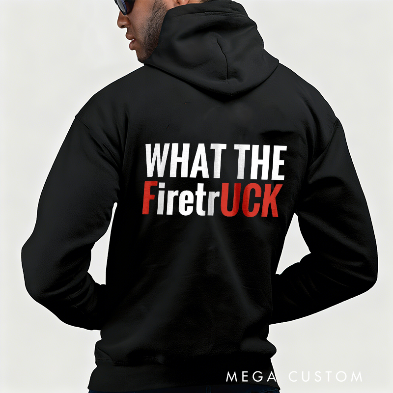 Personalized Firefighter Hoodie Gift Custom Engine Number Design Gift for Firefighter