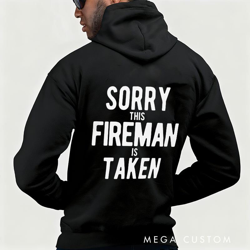 Personalized Firefighter Hoodie Gift Custom Engine Number Design Gift for Firefighter