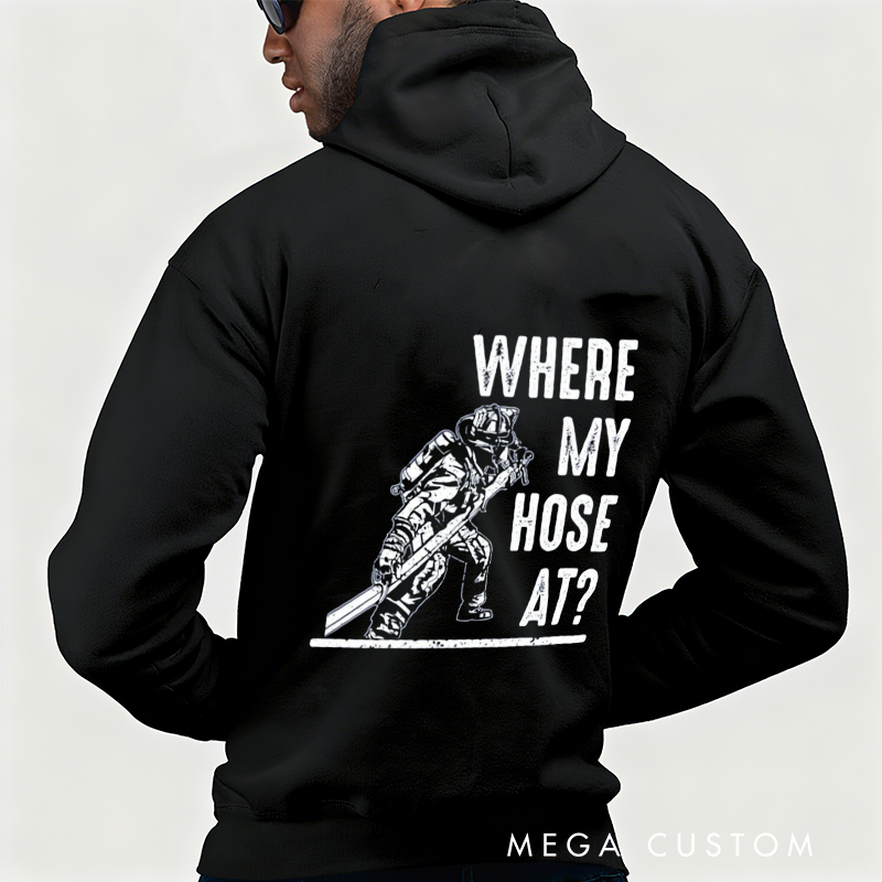 Personalized Firefighter Hoodie Gift Custom Engine Number Design Gift for Firefighter