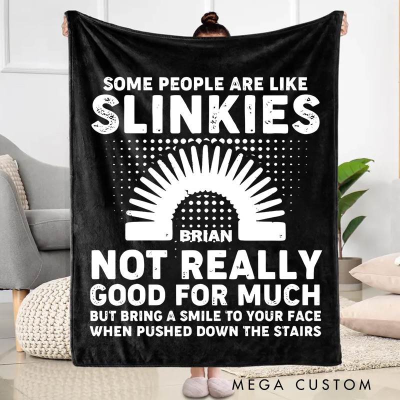 Personalized Playful Slinky Humor Blanket Funny Sarcastic Slinky Blanket Geek Lover Gift