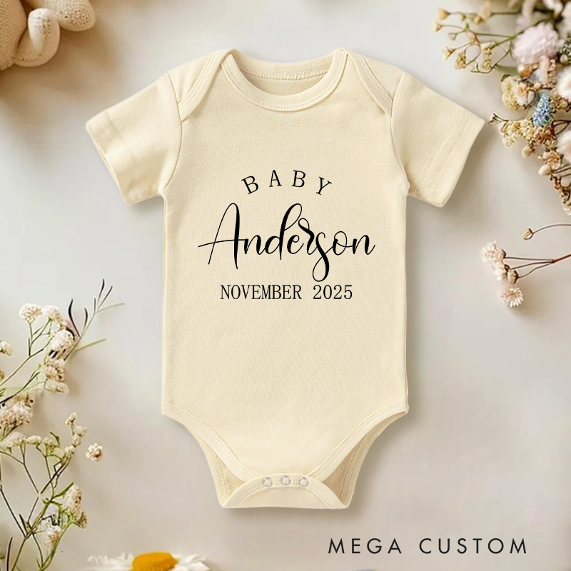 Personalized Pregnancy Announcement Infant Baby Onesie Gift for New Baby