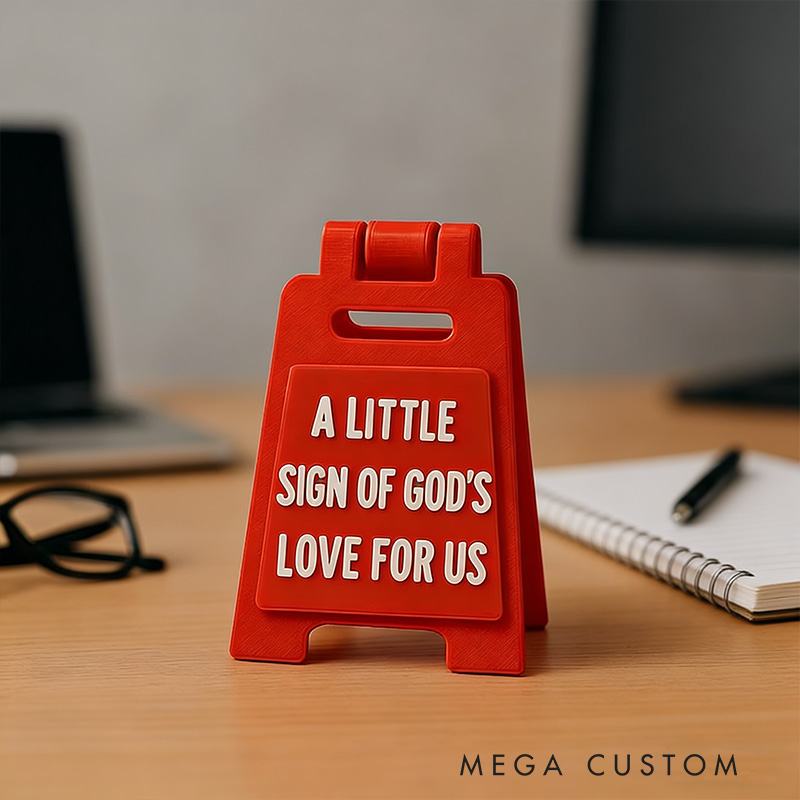 Personalized A Little Sign of God's Love for Us Mini Love Sign with Custom Text and Names Multiple Colors Available 3D Printed Decor Valentines Gift