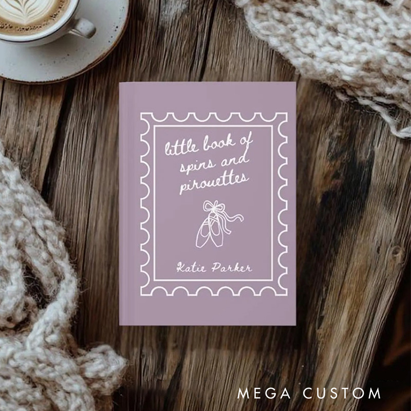 Personalized A5 Little Ballerina Hardcover Journal Custom Ballerina Notebook Choreography Studio Dancer Gift Recital or Team Gift for Ballerinas